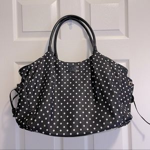 Kate Spade Stevie Black White Polka Dots Baby Diaper Bag